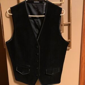 Express Classic Black Buttoned Vest